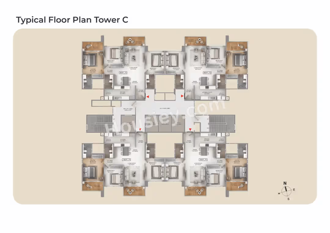 3 BHK Floor Plan